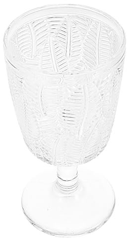 OUNONA Embossed Wine Glass for Party Cocktail Cup for Holiday Glass Drinking Goblet for Juice Wine Goblet for Beverages