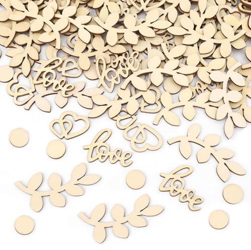 GoldRock Tischdeko Hochzeit Holzherzen Deko Groß,100 Stk Love Konfetti Hochzeit Tischdeko Holz,Herzen Goldene Hochzeits Deko,Hochzeitsdeko Tisch,Streudeko Hochzeits Geburtstag,Herz Hochzeitsdekoration