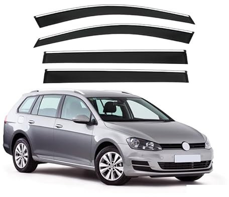 VTRWLMWN 4 Stück Car Comfort Windabweiser, für Golf 7 Travel Edition [MK7 2014+] Reduziert Windturbulenzen Windabweiser-Zubehör die Fahrer und Beifahrerseite Windabweiser