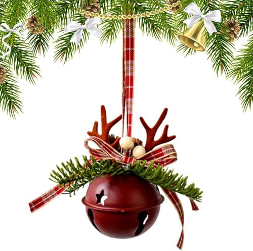Sghtil Anhänger Weihnachtsbaumglocke, Ornamente für Weihnachtsglocken | Anhänger Glöckchen für Weihnachtsbaum aus , realistisches Aussehen, für Wand, , Fenster