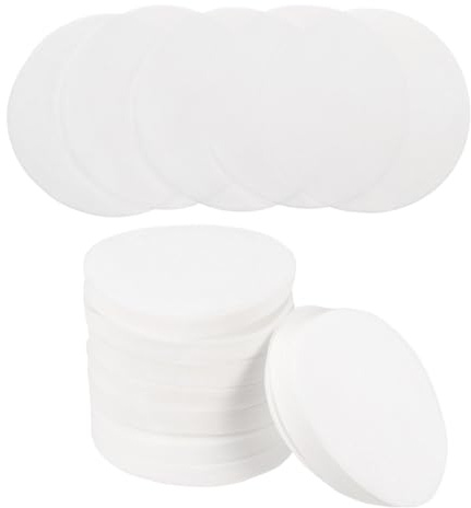 QUARKZMAN 400 Compte 2,4 Filtres à Café Ronds, Filtres à Café en Papier Jetables en Fibres de Bois Naturel Non Blanchies, Convient pour Filtre à Café à Verseur et Machine à Café Blanc