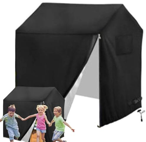 Housse imperméable pour maison de jeu, housse de protection portable en bois pour enfants, maison de jeu pour enfants, accessoires de meubles de terrasse, 144,8 x 144,8 x 160 cm (L x l x H) (petite