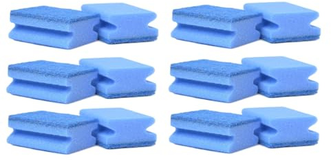 PCMOVILES Estropajos Salvauñas Azul para Cocina | Pack de 12 Unidades | Esponja Multiusos con Fibra Abrasiva | Alta Durabilidad y Protección para Las Uñas