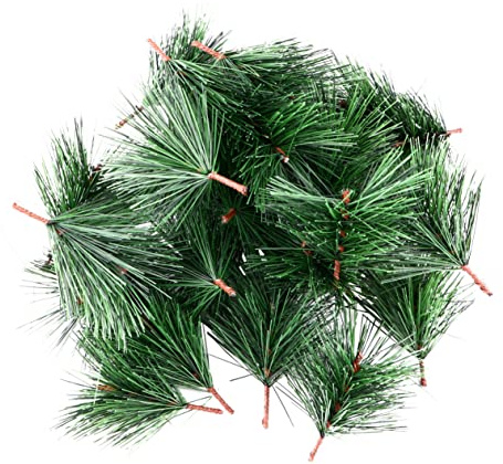 BESTYASH 30 Stück Teiliges Set Künstliche Tannennadeln aus Langlebigem PVC Draht Naturgetreu Grün Festliche DIY Deko für Weihnachten Kränze Blumenarrangements und Feierlichkeiten