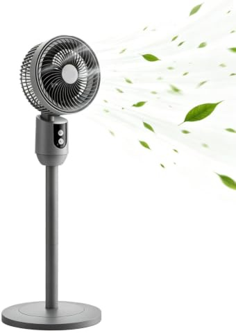 Ventilatore a Piantana 3 Velocità, Altezza Regolabile, Oscillazione