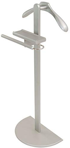 Kleiderbügelprofi.de Herrendiener Stummer Diener Herrenbutler Anzugsständer Henri Premium Silber H104 cm x B44 cm x T26 cm