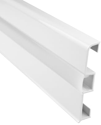 C02 LED Alu Sockelleiste + Abdeckung Fußbodenleiste Schiene für LED-Streifen-Strip Weiss 2m milky