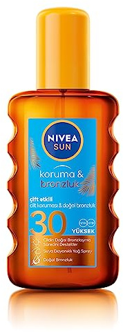 NIVEA Sun SPF30 Schutz & Bräune Sonnenspray Natürliche Bräune mit natürlichen Pro-Melaninextrakten, 200 ml