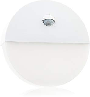 HUBER LED Wandlampe mit Bewegungsmelder 140° 10W, 600lm I IP54 geschützte LED Außenleuchte mit Bewegungssensor I Wandleuchte innen, rund, weiß