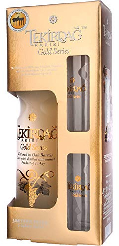 Tekirdag Raki Gold Series 0,7l Limited Edition mit 2 Gratis Gläsern
