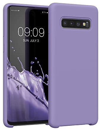 kwmobile Handyhülle für Samsung Galaxy S10 Hülle - Case Silikon - Kabelloses Laden - Schutzhülle Cover in Veilchen Lila