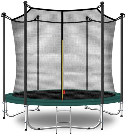 Baunsal® Trampolin Outdoor Ø 244 cm (JS-IN) grün als Komplettset Gartenspielzeug Kindertrampolin Gartentrampolin rund Garten Spielzeug für Kinder
