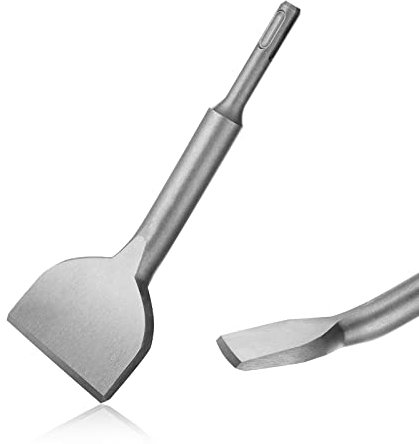 HPMAISON Fliesenmeißel SDS Plus Meißel 185mm x 75mm, 25 Grad abgewinkelt Meißel Verbreiterungsserie, Brechmeißel, gebogener Fliesenmeißel, Flachmeißel breit für Fliesen und Fliesenkleber enfternen