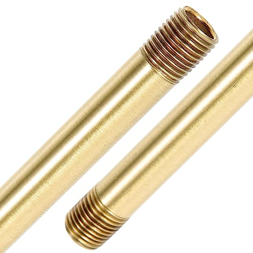 OSALADI Vástago De Lámpara Recto De Cobre M10 Accesorio De Iluminación Para Reparación De Lámparas De Mesa Y Proyectos Diy Tubo Hueco Para Paso De Cable 4.76X0.39X0.39In