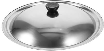 Cabilock Runder Topfdeckel aus Edelstahl Robust und Bruchsicher mit Einfachem und Praktischem Design als Ersatzdeckel für Küche und Kochen