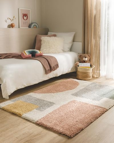 benuta Lytte Kinderteppich Gobi - Multicolor 160x230 cm - Kunstfaser - Rechteckig & im Style: Geometrisch, Hygge & Cozy, Scandi Living - Pflegeleicht für Kinderzimmer, Wohnzimmer, Schlafzimmer