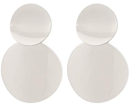 Legitta Damen Kreis Statement Ohrringe mit Runde Anhänger Disc Plättchen Ohrstecker Geschenk Schmuck