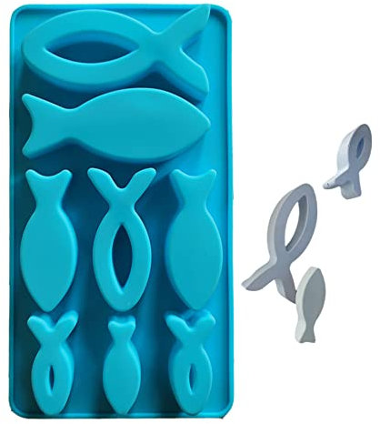 Fisch-Süßigkeitsform, 8 Gitter, Silikon, Fischform, Schokoladenform, DIY-Eisherstellungsformen, Gelee-Pudding-Fondant-Backwerkzeug for Heimbäckerei/488