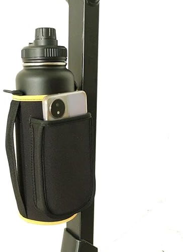 SACSTAR Magnetische Sporttasche für Wasserflasche, verstellbarer Riemen mit Handytasche, Freisprecheinrichtung für Standard- und große Sportflaschen bis zu 1400 ml, für Workout, Wandern, Reisen