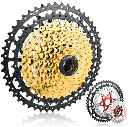 YLME Fahrrad Kassette, 8-12-Gang-Fahrradhalterung mit Freilauf, Separate Aluminium-Kassette für MTB-Fahrräder Geeignet für Rennräder, Mountainbikes, BMX,Gold,12s 11/52T