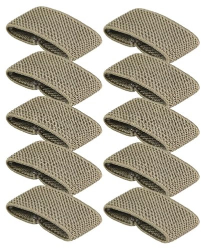 Harilla 10 Stück elastische Gürtelhalter, Gürtelringe, Gurtbandschlaufen-Zubehör, Gurthalteband für Hosen, Gürtelgurthalter für Rucksäcke, Grün