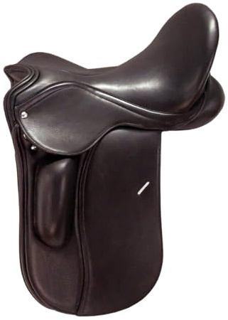 Horse English Dressage Sella in pelle di alta qualità solida per albero di Natale, dimensioni da 30,5 cm a 48,3 cm marrone ST-015 (sedile da 38,1 cm)