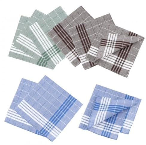Rapidbok 9 Stück Taschentücher für Männer - 100% Baumwolle Taschentücher, Traditionelles Design, Wiederverwendbar Taschentücher(40x40 cm)