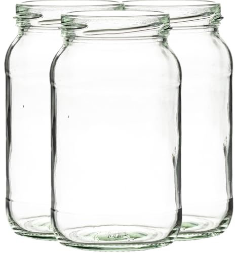 1lb Jam Jars Including Gold Twist Off Caps Preserve & Chutney Jars J&B (12)