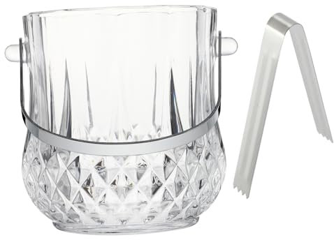 Hoement Eisbehälter Eiskübel Vorratsfass Henkelfass Mit Deckel Transparent Praktisch Für Party Buffet Küche Bar