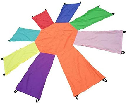 ORFOFE Achteckiges Regenbogen Regenschirm Spielzeug Kinder Koordinationstraining Hand Auge Koordination Outdoor Interaktives Spielzeug Für Garten Und Kinderzimmer