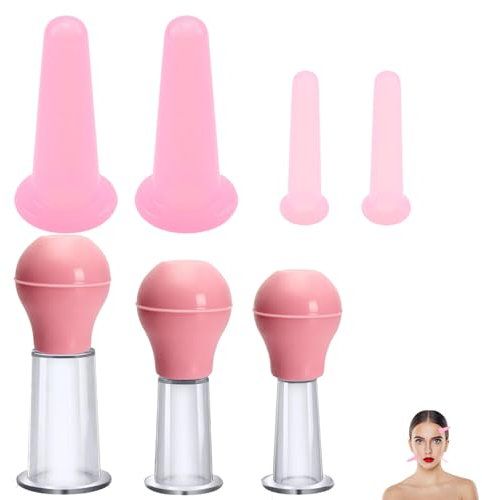 7 Pcs Facial Cupping Set for Face, Cupping Therapy Set for Face Neck Back Eyes Massage Vacuum Cans Anti Massager for Facefor Body Facial Neck Eye Care