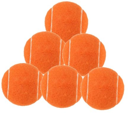 F Fityle 6pcs Tennisbälle 64mm Dia Übung für Anfänger Trainingställe für Indoor Spielen Enthusiasten Outdoor -Anfänger, Orange