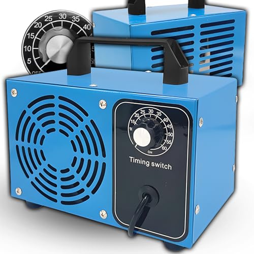 Retoo Ozongenerator 60 000 mg/h, 140 W, luftflöde 200 m3/h, O3 luftrenare med 60 minuters timer, ozonanordning, ozoniserare, luktborttagare, neutraliserare