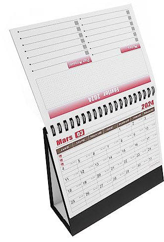 Veemoon Stehender Kalender Mit Stabilem Standfuß Monatskalender Für Zuhause Und Büro Tischkalender Aus Zuverlässigem Material Für Täglichen Gebrauch
