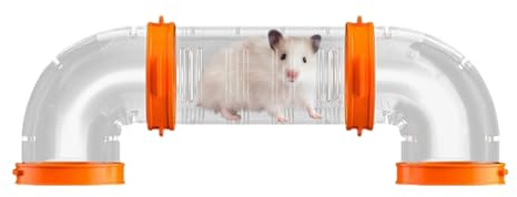 Röhren Hamster-Set Zubehör Für Hamsterkäfig, 6cm Hamster Tunnel Rohr Hamsterröhren-Set, Transparent Für Abenteuer Verbindungstunnelbahn, Hamsterspielzeug Für Kleine Tiere Wie Hamster, Maus Zu Erweiter