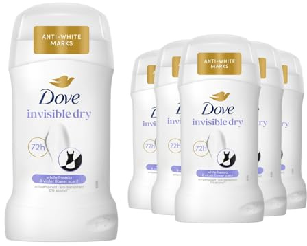 Dove Advanced Care Anti-Perspirant Cream Invisible Dry, Pack of 6, Deodorant for Women with Pro-Ceramide Technology for 72 Hours of Protection Against Sweat, 50 ml