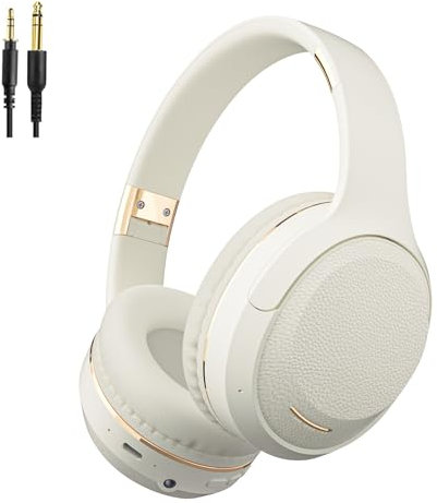 Anluomania Casque Bluetooth sans Fil Bluetooth 5.3, Casque stéréo HiFi, Style Around-Ear, Micro intégré, Pliable Casque Bluetooth, Casque Audio Circum-auriculaire pour Voyage/Travailler/Téléphoner/PC