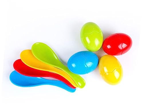 CIYODO 8Pcs Balance Includes Eggs Spoons Fun for Enhances Coordination Teamwork and Balance Skills for Indoor and