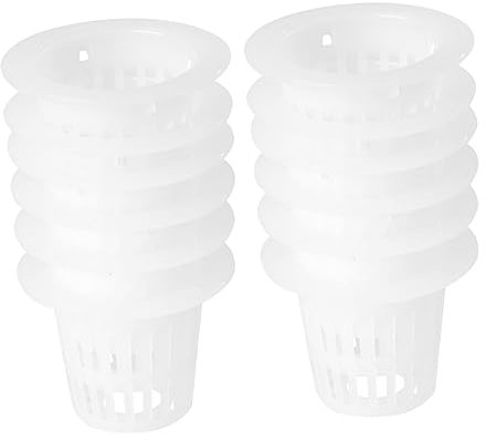 Toddmomy Cestelli Net Cup per Coltura senza Terra 50 Pezzi Plastico Bianco