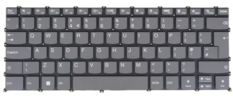 Laptop Replacement Keyboard for Lenovo IdeaPad/Flex 5-14ALC05 5-14ARE05 5-14IIL05 5-14ITL05 PR4S-UK 82HU 82LM 82X2 82DF 81YM 81X1 81WS 81YH 82HS 82LT 82FE (UK GB Layout, Gray, No Backlit)