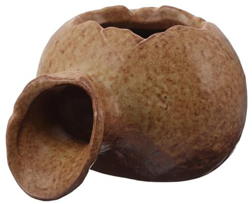 Yardwe Pot Terre Cuite à Circulation Eau Décoration Extérieure pour Étang de Lotus Élément Aquatique Apaisant pour Espace Intérieur et Extérieur Design Artisanal Traditionnel