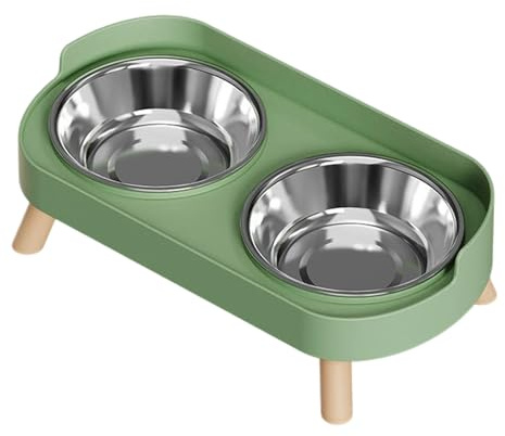 Gamelles ergonomiques surélevées pour chien avec support stable et double gamelle pour la plupart des races - Couleur vive - Antidérapant