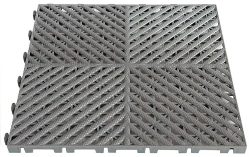 Esterilla De Drenaje Entrelazada, Cojín Modular Entrelazado, 2 Piezas De Esterillas De Drenaje Empalmables, para Garaje, Jardín, Cocina Y Exteriores(Gray,6pcs)