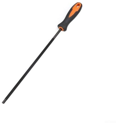 Jonikuper Lima rotonda per motosega per affilare la catena, 4,0 mm, 4,8 mm, 5,5 mm, asta in acciaio con manico in plastica, compatibile con 3/8, .325 e .404 (5,5 mm)