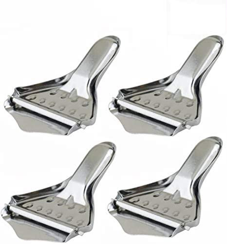 OFKPO 4 PCS Exprimidor Manual de Limón Prensa para Limones, Frutas Naranja Cítricos Mano Prensa de Acero Inoxidable Plata