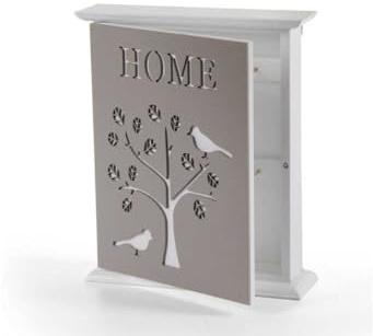 GICOS SRL Portachiavi armadietto da parete in legno decoro Home 20 x 5.8 x 24 cm Multicolore