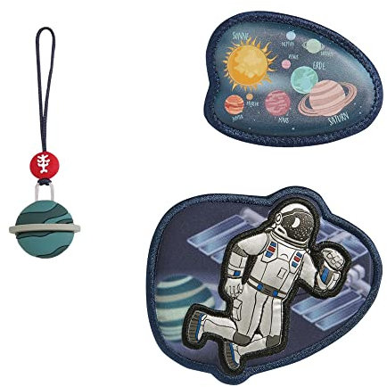 Step by Step Magic MAGS Star Astronaut Cosmo, blau-grau, 3-teilig, 2 Magnet-Applikationen und 1 Anhänger, Ergänzung für Schulranzen oder Vorschulrucksack