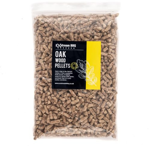 Exstream BBQ 1 Litre (675g) OAK Hardwood Pellets Up To 15 Sessions For Use With Barbecues, Smokers & Ninja Outdoor Appliances - Resealable Bags