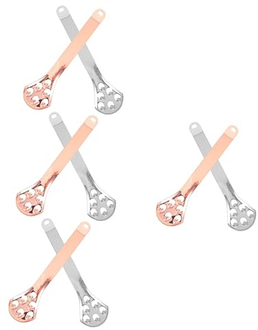 Gatuida 8 Pz raschietto per lingua pulitore di lingua raschietti per lingua in acciaio inossidabile spatola in silicone strumento raschietto per l'igiene orale fornitura di denti fresco
