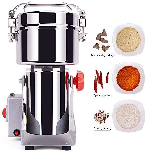 Mulino per cereali ad alta velocità da 500 g, tipo oscillante, polverizzatore in acciaio inossidabile per medicinali, chicchi di caffè, erbe, spezie, macchina per uso domestico e professionale